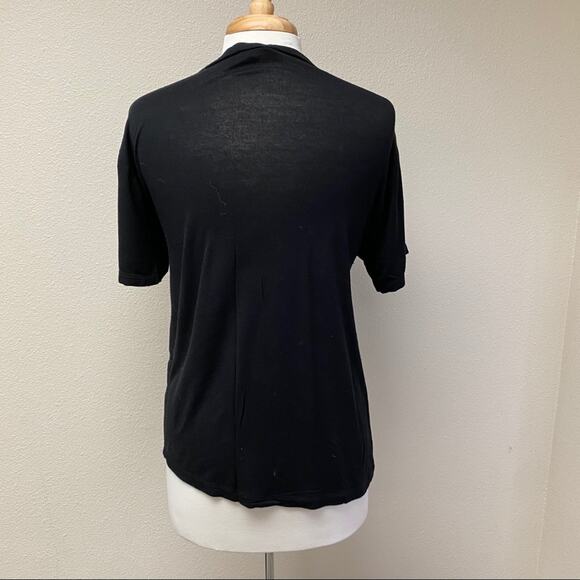 BCBGenration Tee With Sheer Detailing Black S - Picture 2 of 8